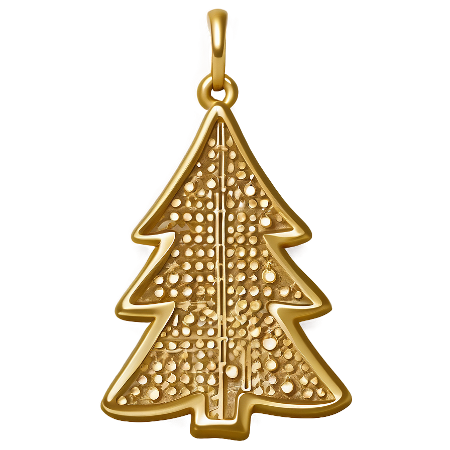 Antique Gold Christmas Tree Charm Png Ule96 PNG Image