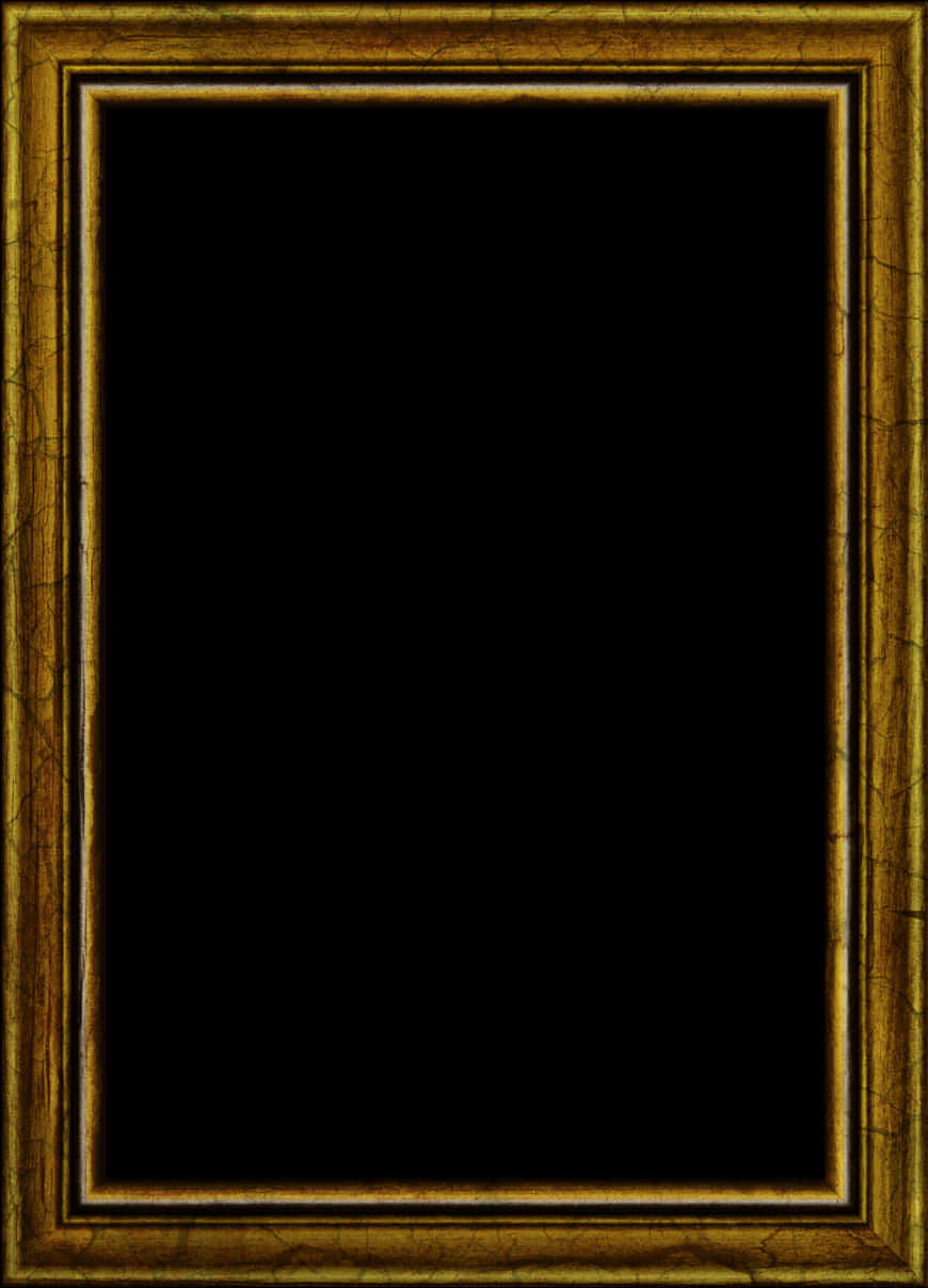 Antique Golden Frame Black Background.jpg PNG Image