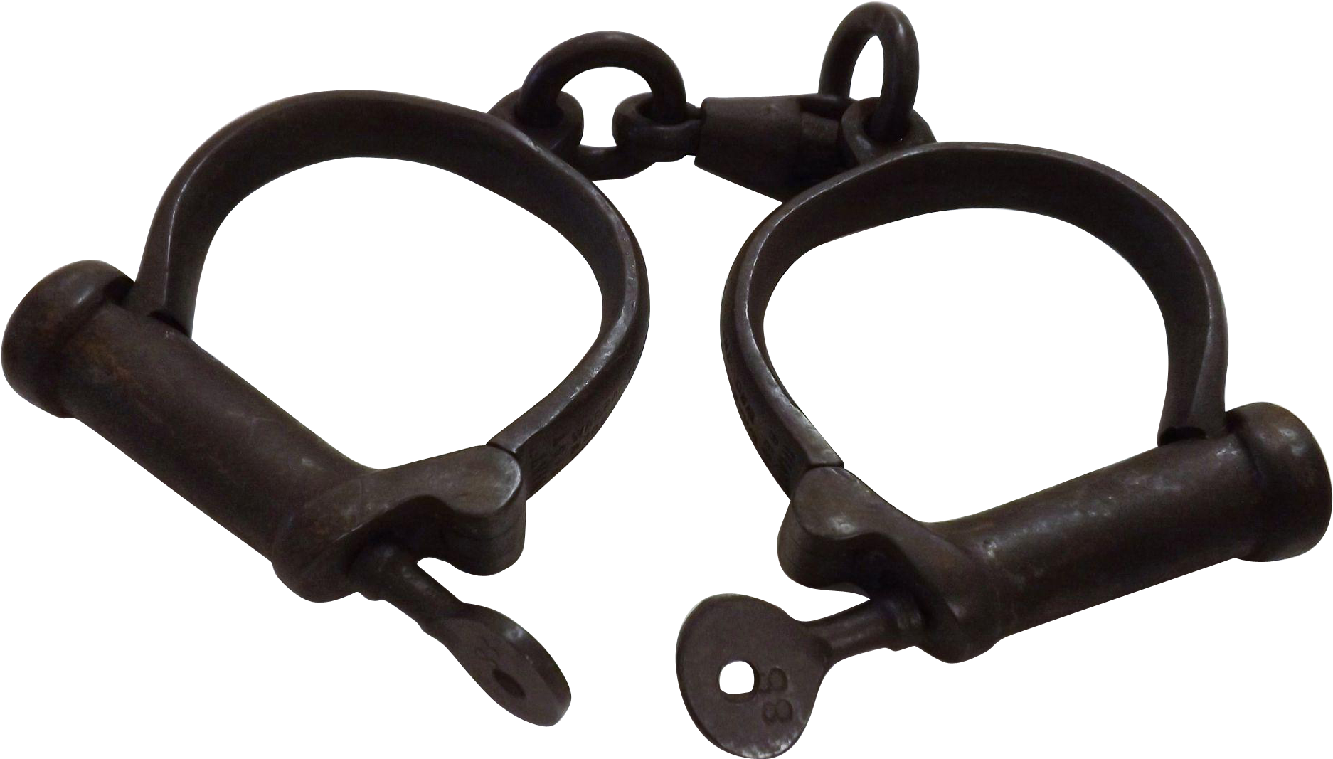 Antique Handcuffswith Key PNG Image