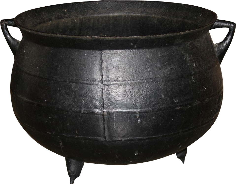 Antique Iron Cauldron.png PNG Image