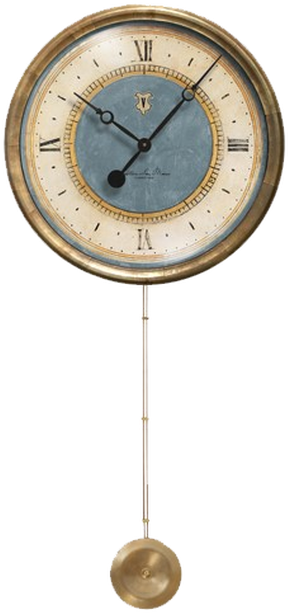 Antique Pendulum Wall Clock PNG Image