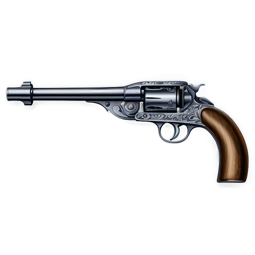 Antique Revolver Engraving Png Tnl PNG Image