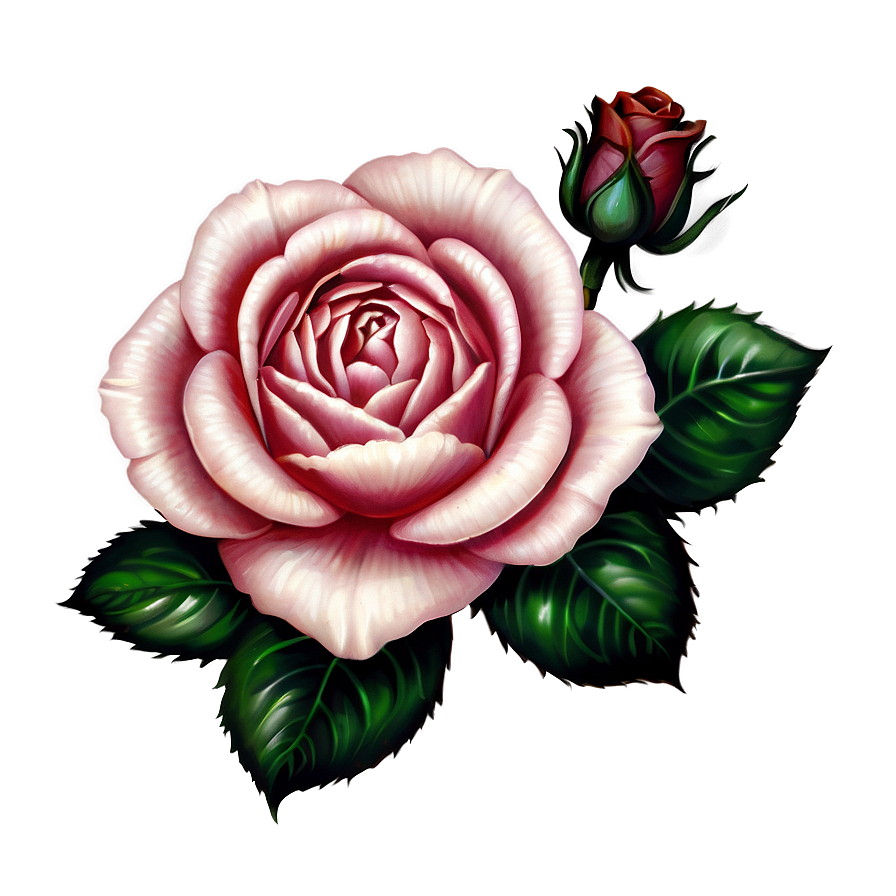 Antique Rose Drawing Png Rms PNG Image