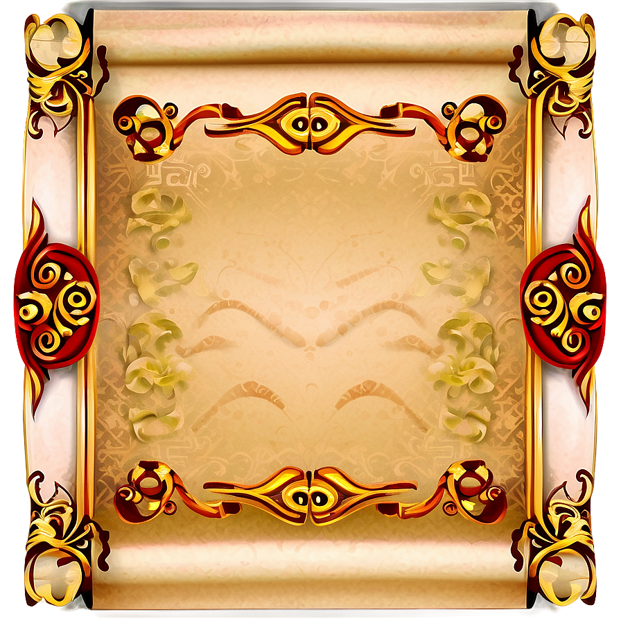 Antique Scroll Paper Png 19 PNG Image