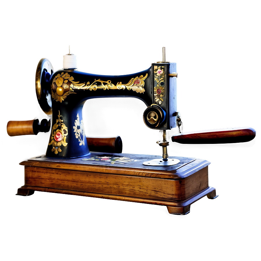 Antique Sewing Machine Png Lhg87 PNG Image