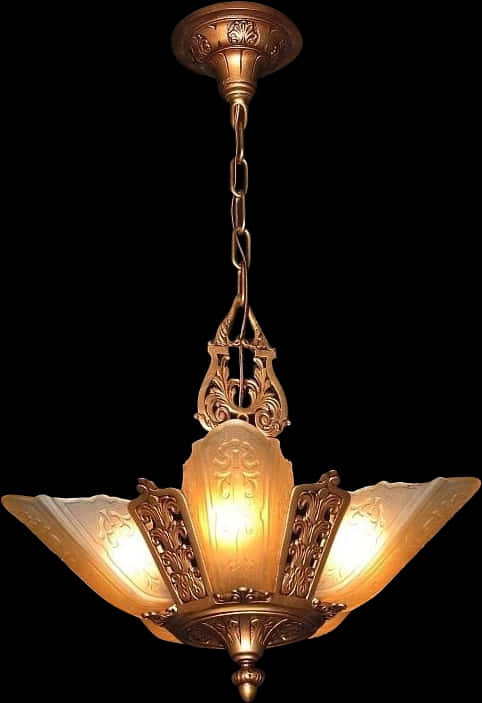 Antique Style Ceiling Light Fixture PNG Image