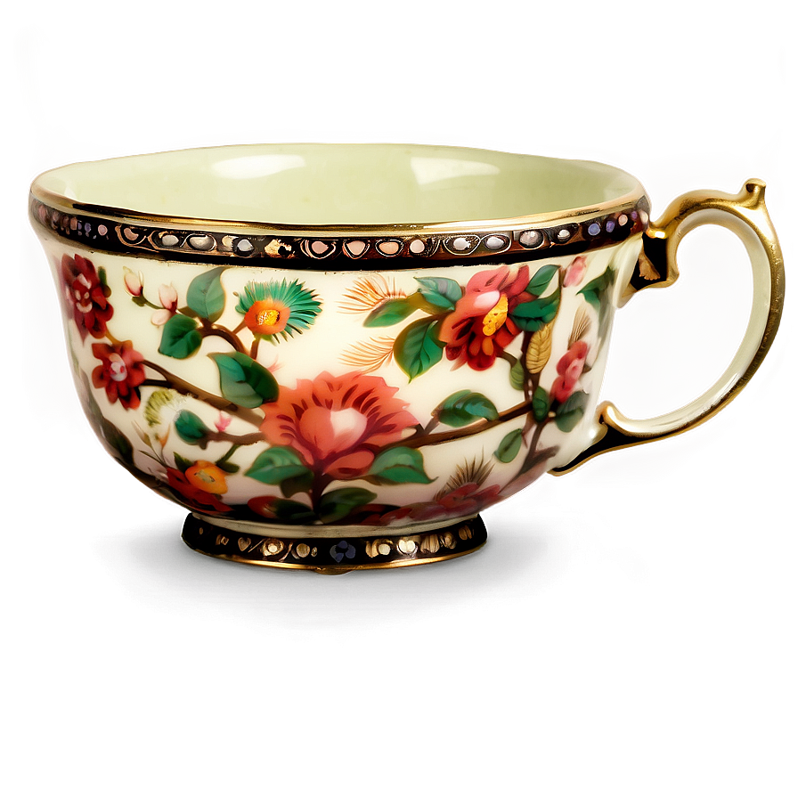 Antique Tea Cup Treasure Png Axt75 PNG Image