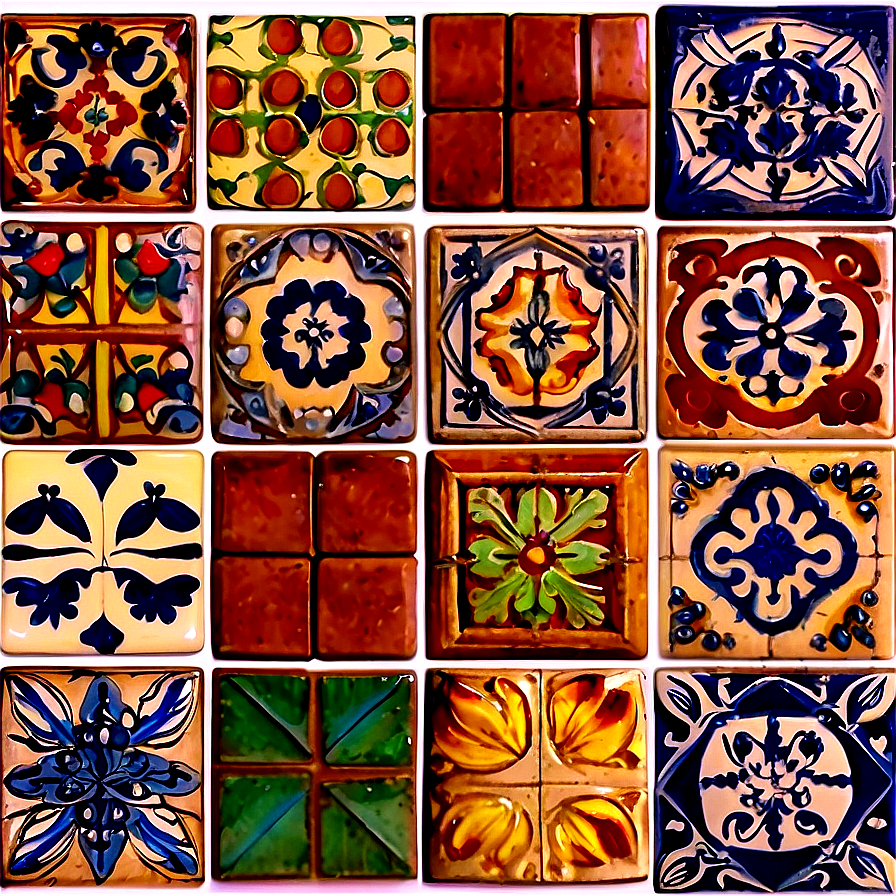 Antique Tile Collection Png 44 PNG Image