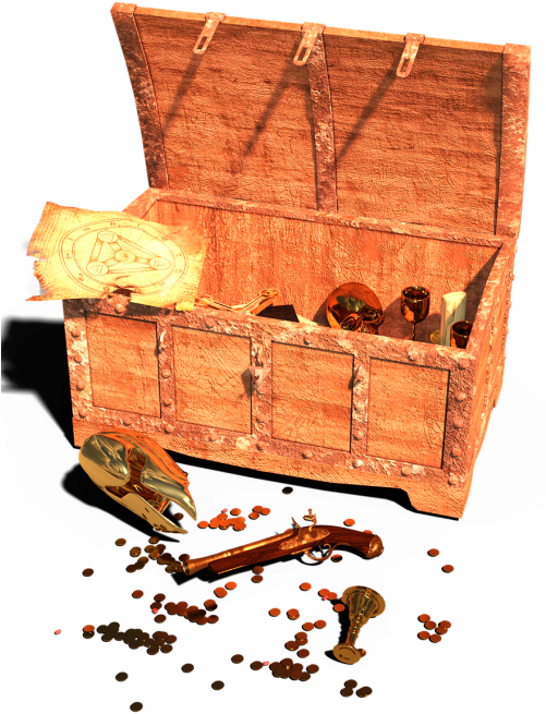 Antique Treasure Chestwith Artifacts PNG Image