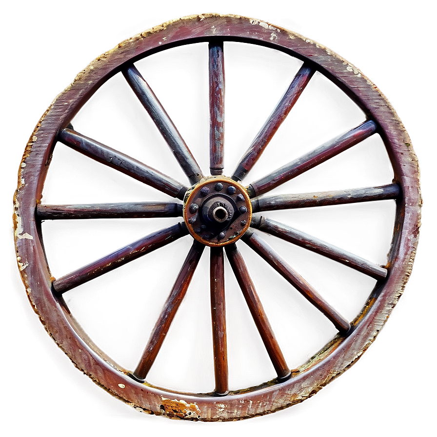 Antique Wagon Wheel Illustration Png Iam43 PNG Image