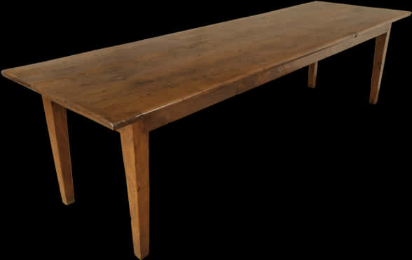 Antique Wooden Table Black Background PNG Image