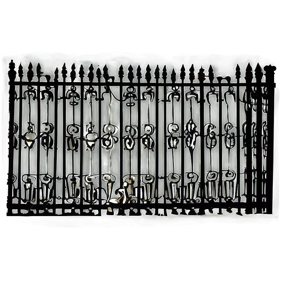 Antique Wrought Iron Fence Png 62 PNG Image