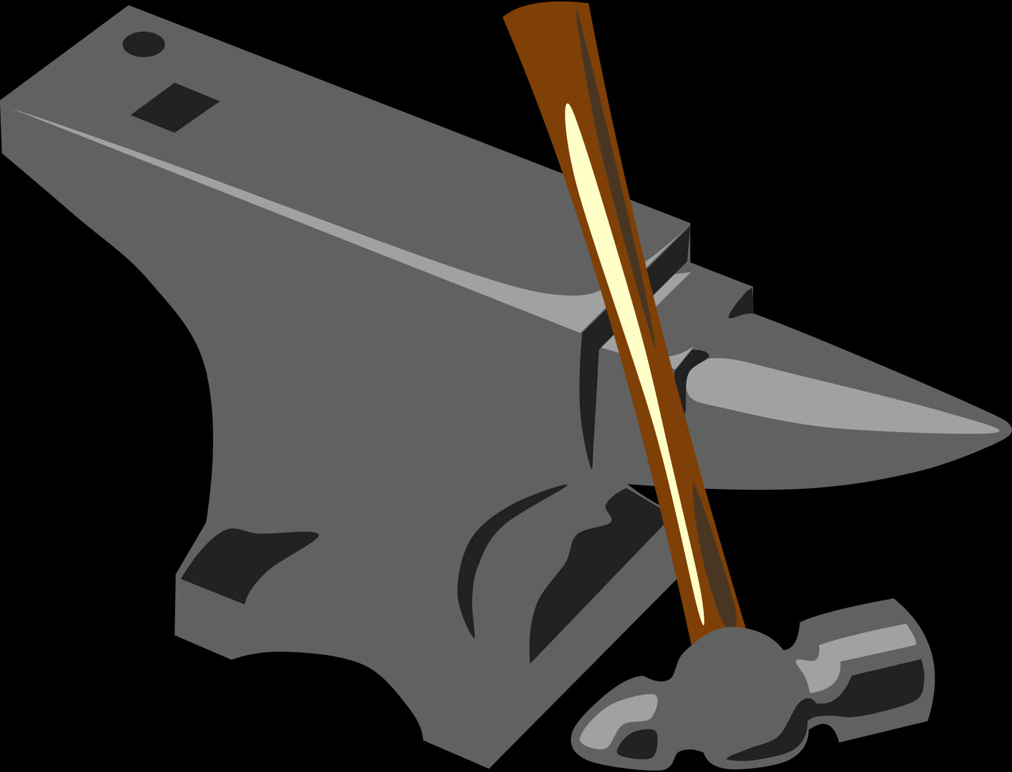 Anviland Hammer Vector Illustration PNG Image