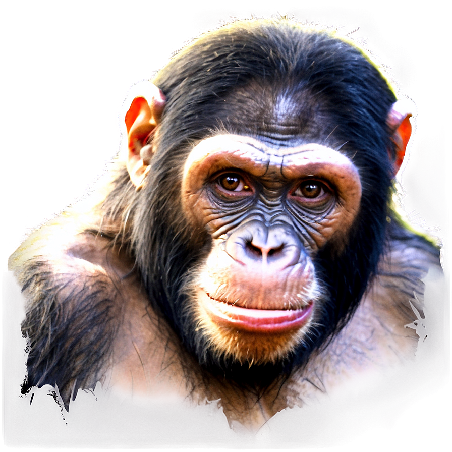 Ape Face Closeup Png Qko PNG Image