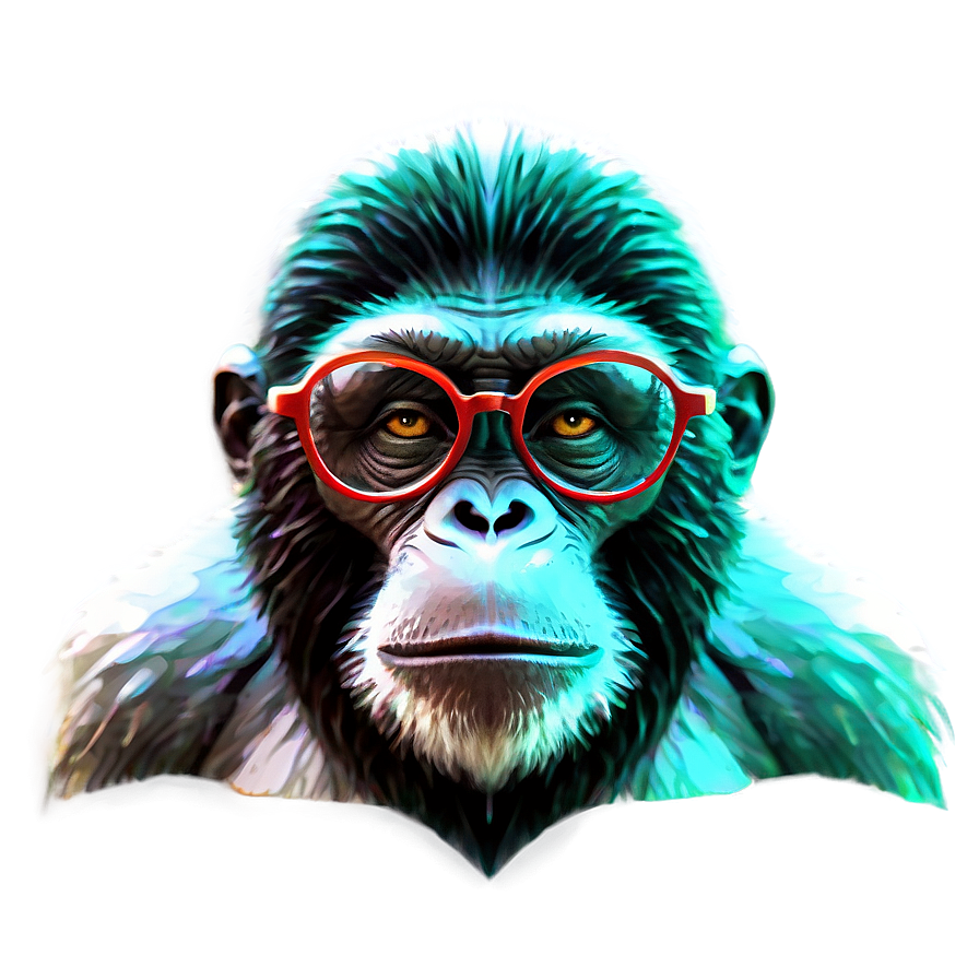 Ape With Glasses Smart Png 71 PNG Image