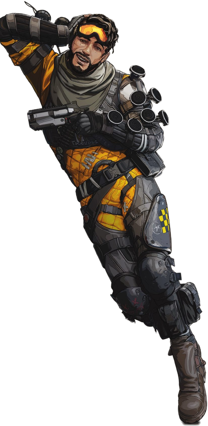 Apex Legends Character Mirage Action Pose PNG Image