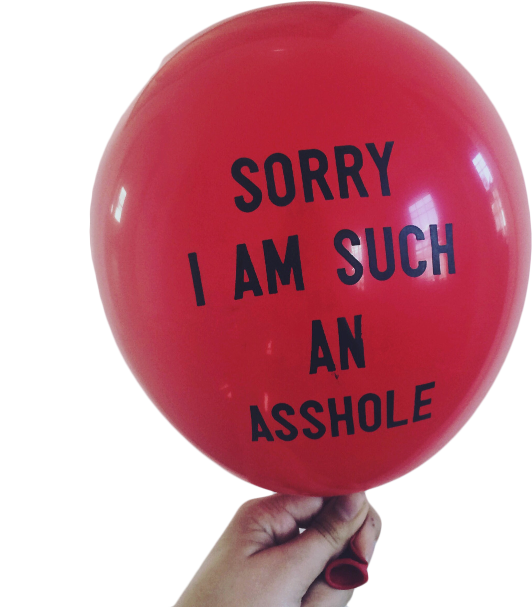 Apology Red Balloon Quote PNG Image