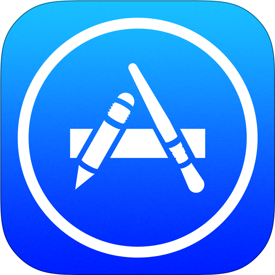 App Store Icon Blue Background PNG Image