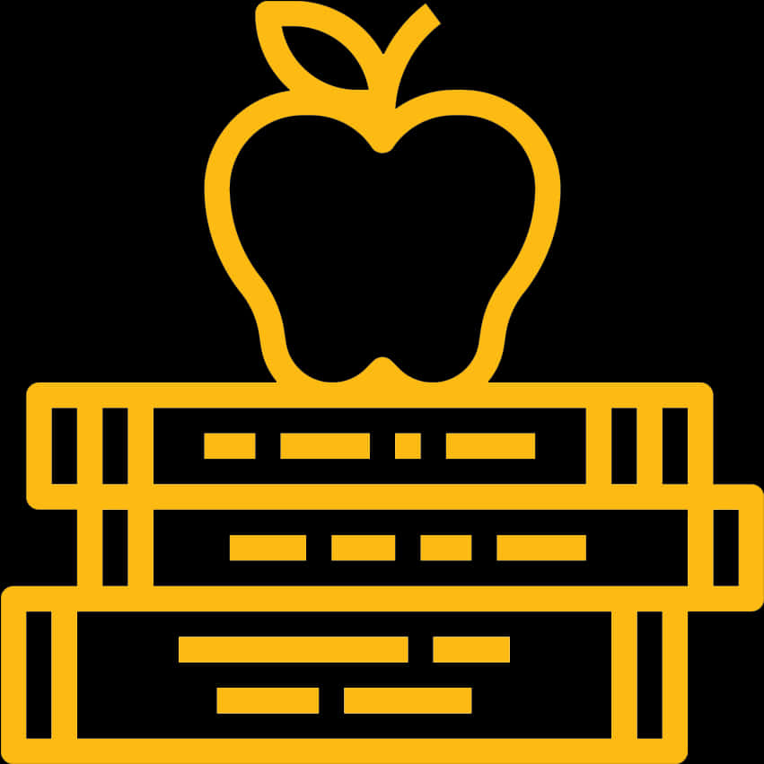 Apple Atop Books Logo PNG Image