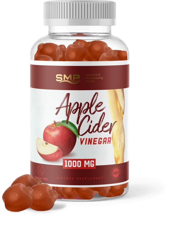 Apple Cider Vinegar Supplement Bottle PNG Image