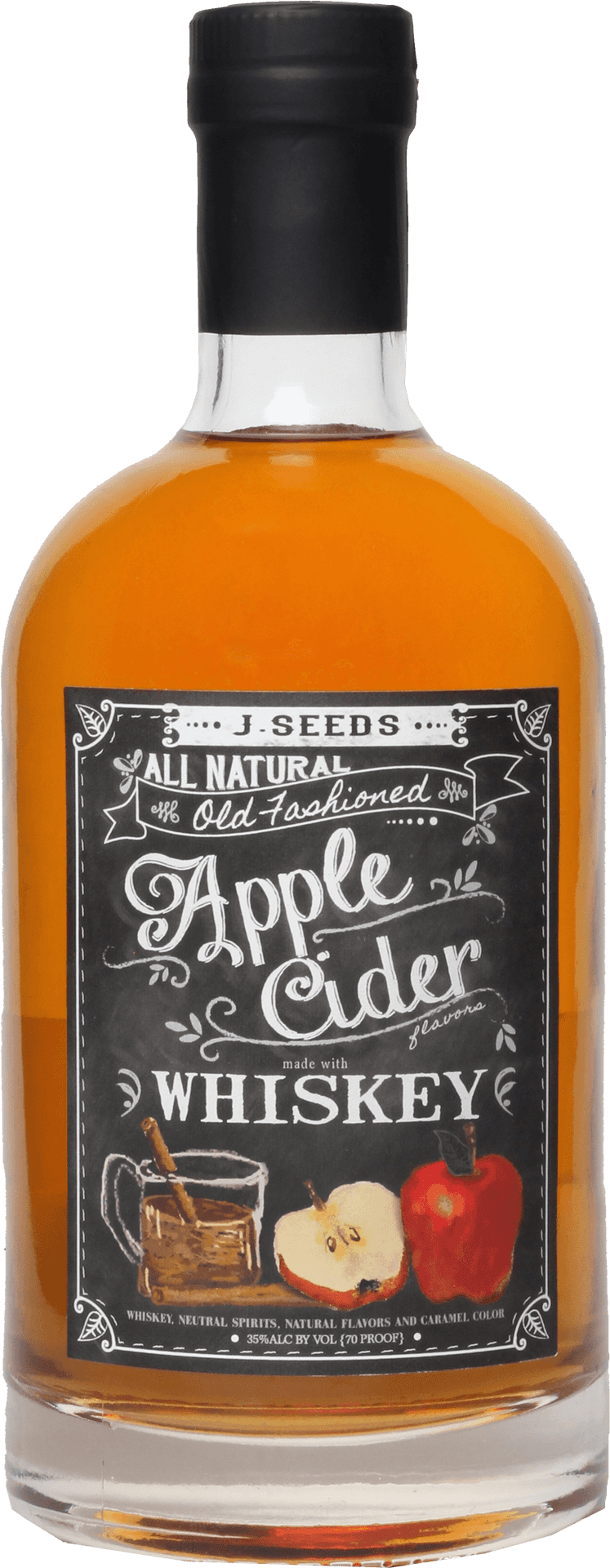 Apple Cider Whiskey Bottle PNG Image