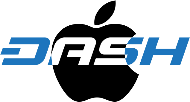 Apple Dash Logo Combination PNG Image