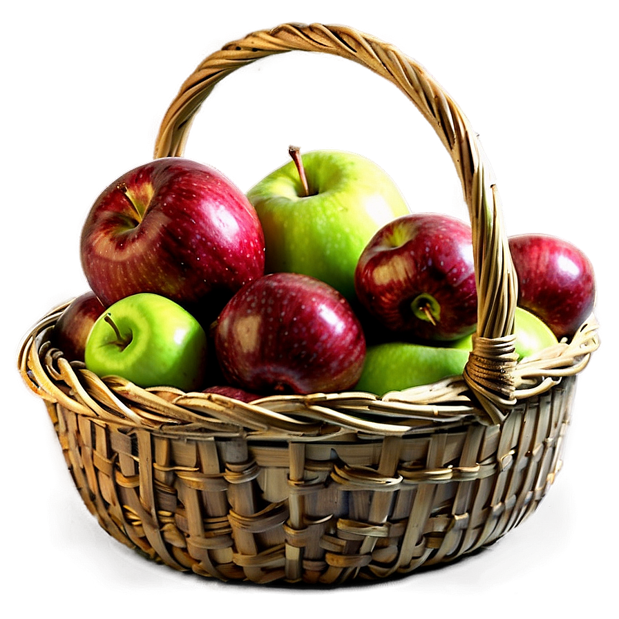 Apple Fruit Basket Png Wso64 PNG Image