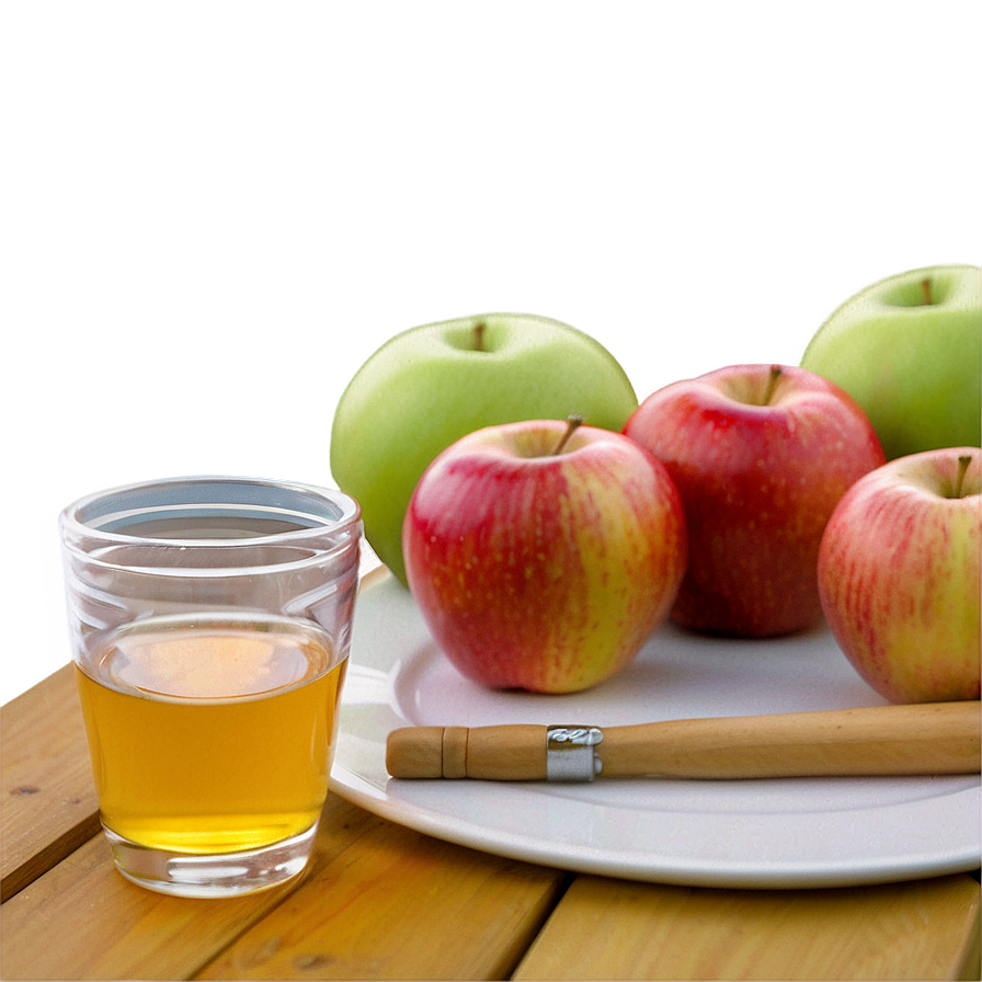 Apple Juice In Cafe Setting Png Gjk PNG Image