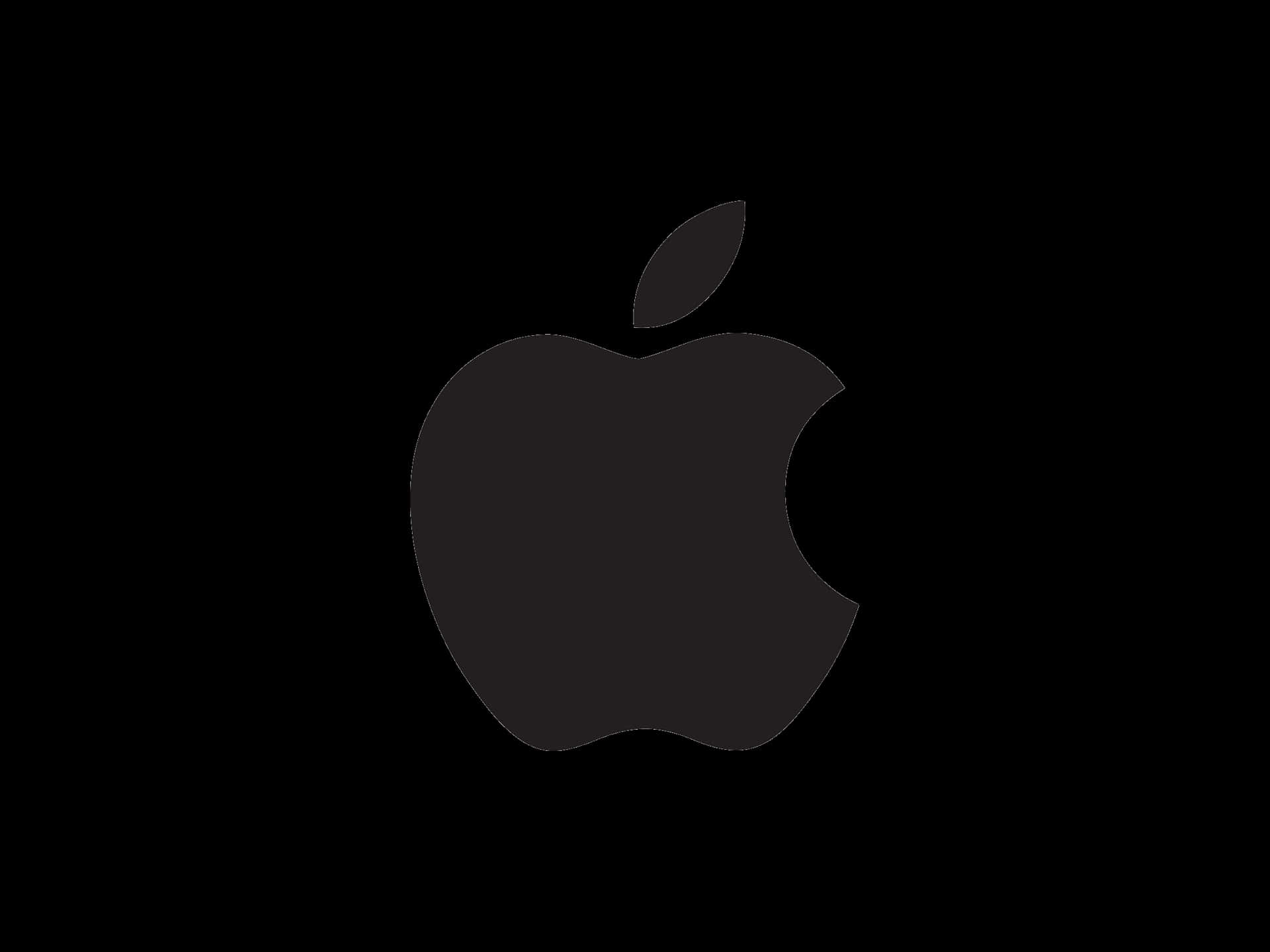 Apple Logo Black Background PNG Image