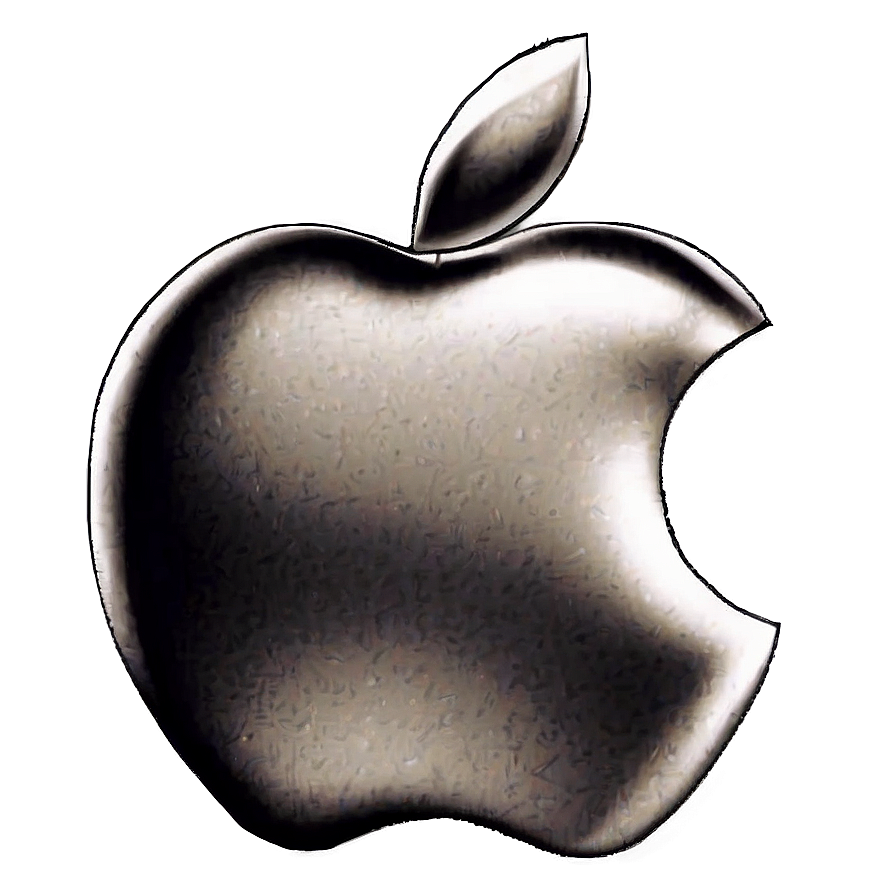 Apple Logo In Vintage Typography Png Fti PNG Image