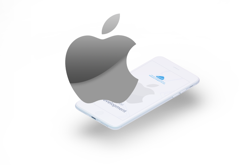 Apple Logo Over Smartphone PNG Image