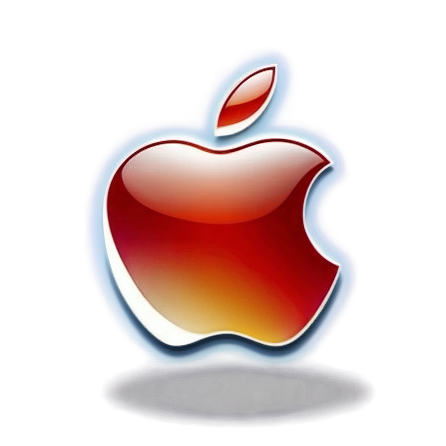 Apple Logo With Shadow Effect Png 1 PNG Image