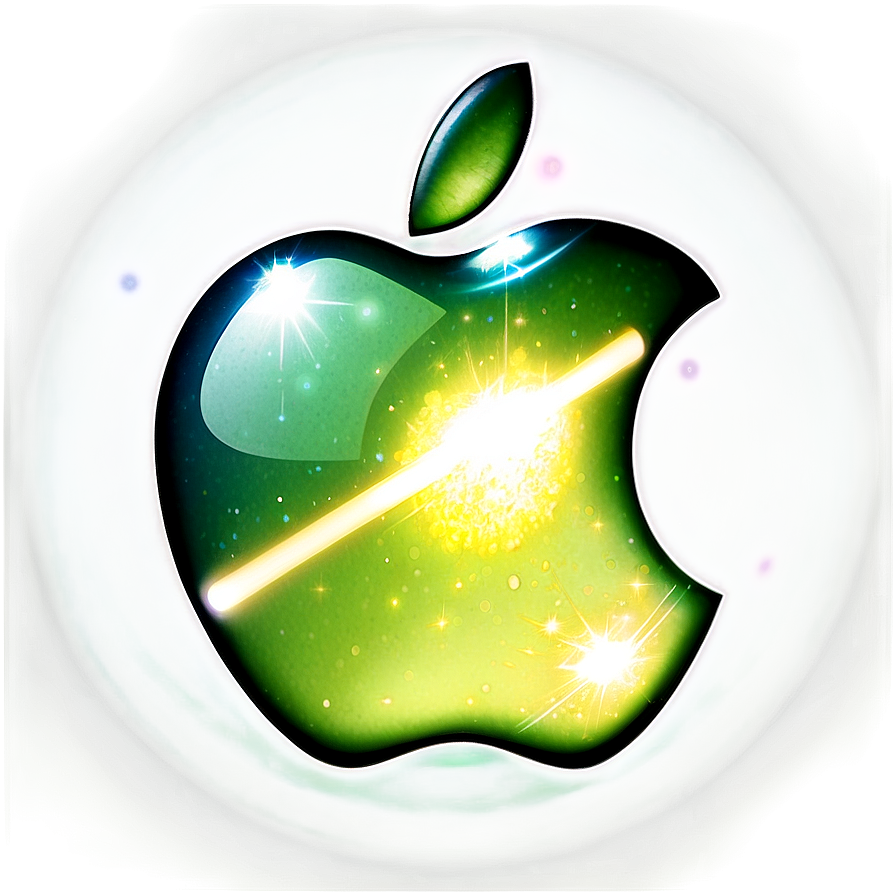 Apple Logo With Sparkles Png Jff92 PNG Image