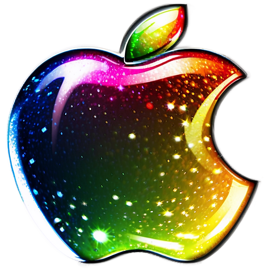 Apple Logo With Sparkles Png Tmu76 PNG Image