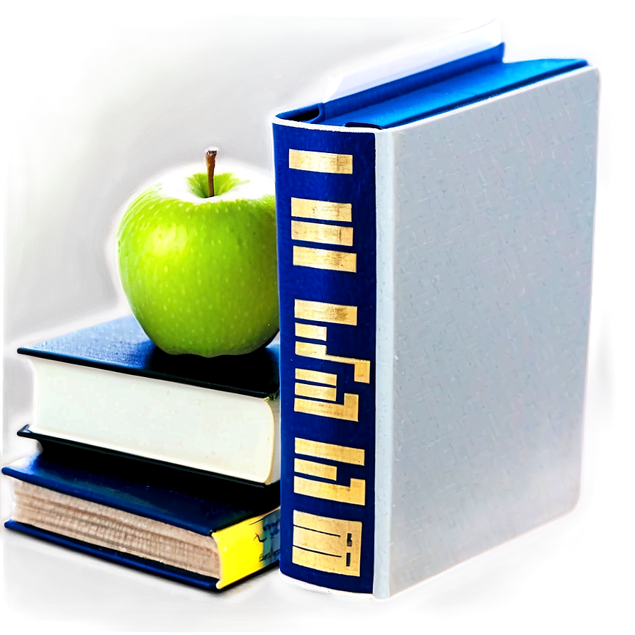 Apple On Books Png Rij96 PNG Image