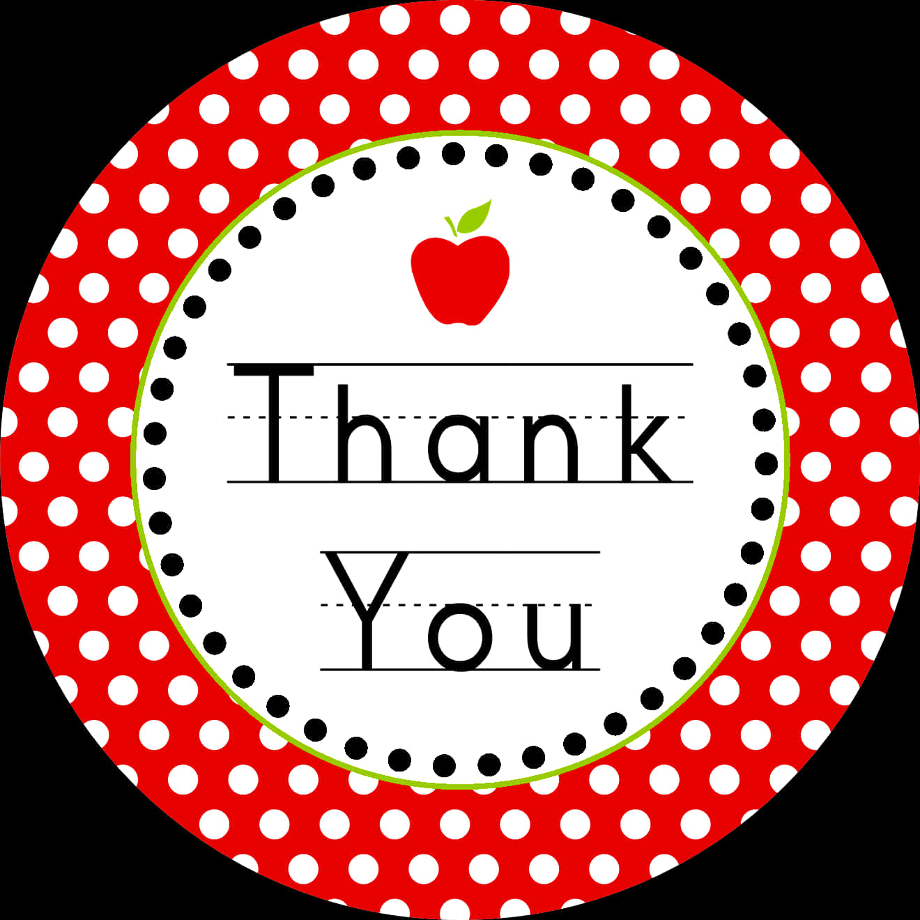 Apple Thank You Card Design PNG Image