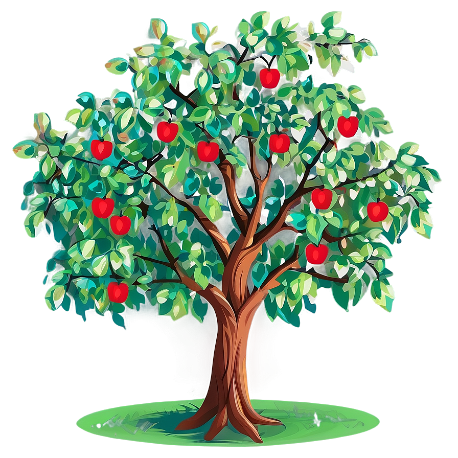 Apple Tree Vector Png Pto PNG Image