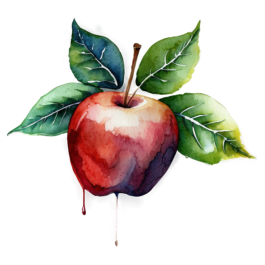 Apple Watercolor Png Fln33 PNG Image