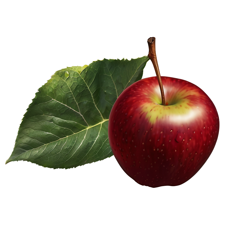 Apple With Leaf Clipart Png 06272024 PNG Image