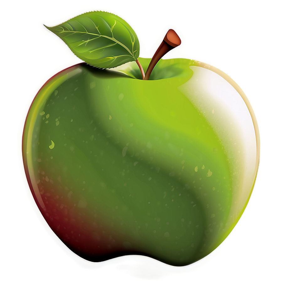 Apple With Leaf Clipart Png Ytu PNG Image