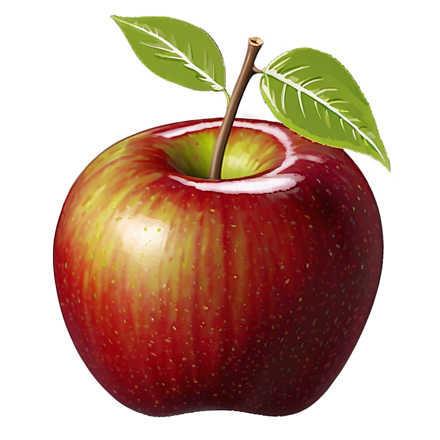 Apple With Leaf Png 49 PNG Image