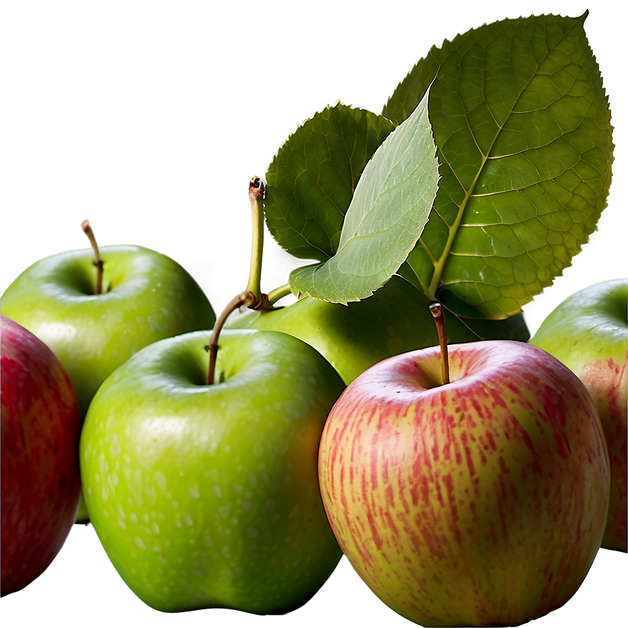 Apple With Leaf Png Gms PNG Image