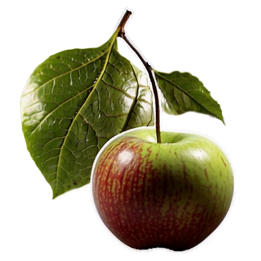 Apple With Leaf Png Hmj PNG Image