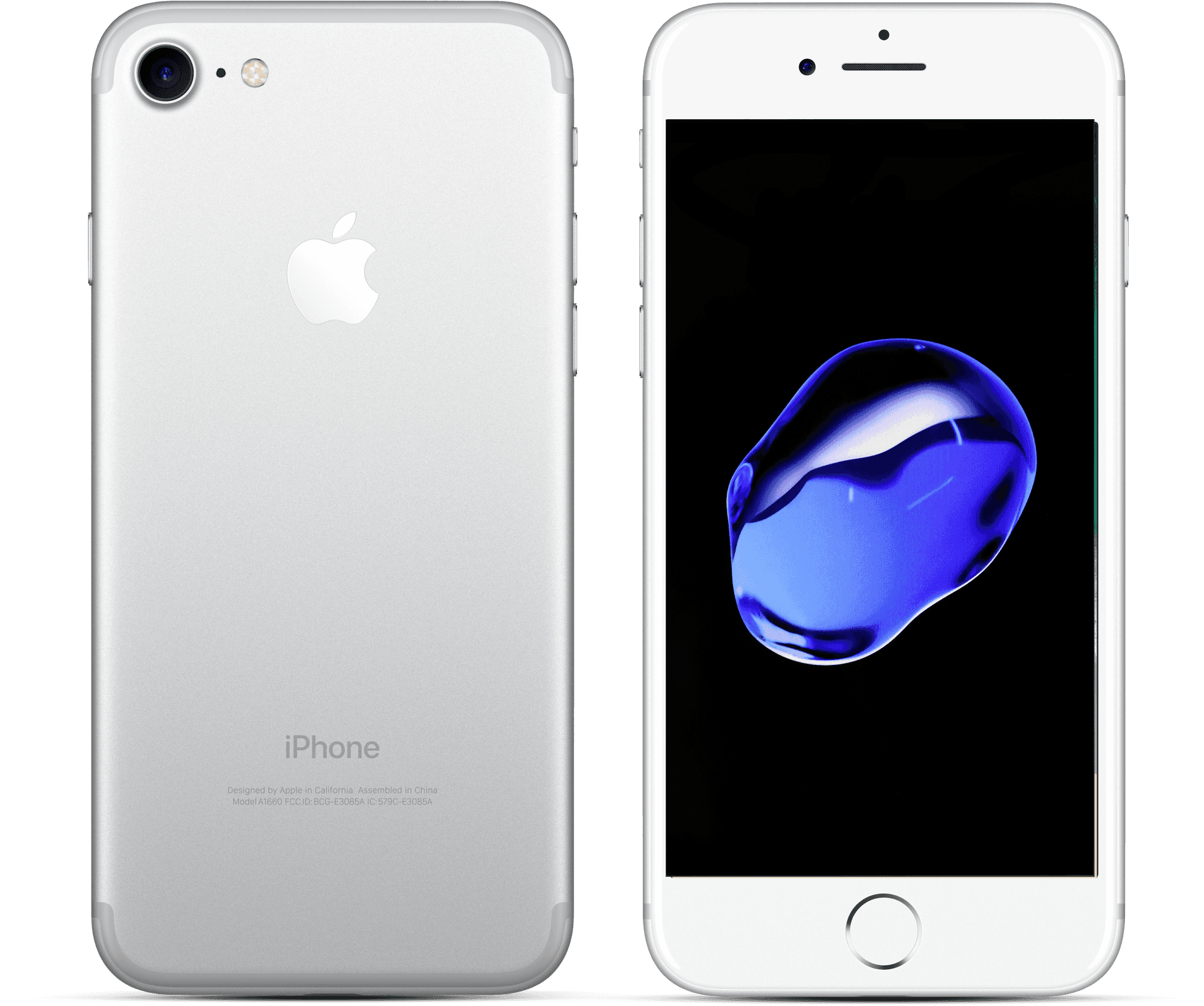 Applei Phone Silver Model PNG Image