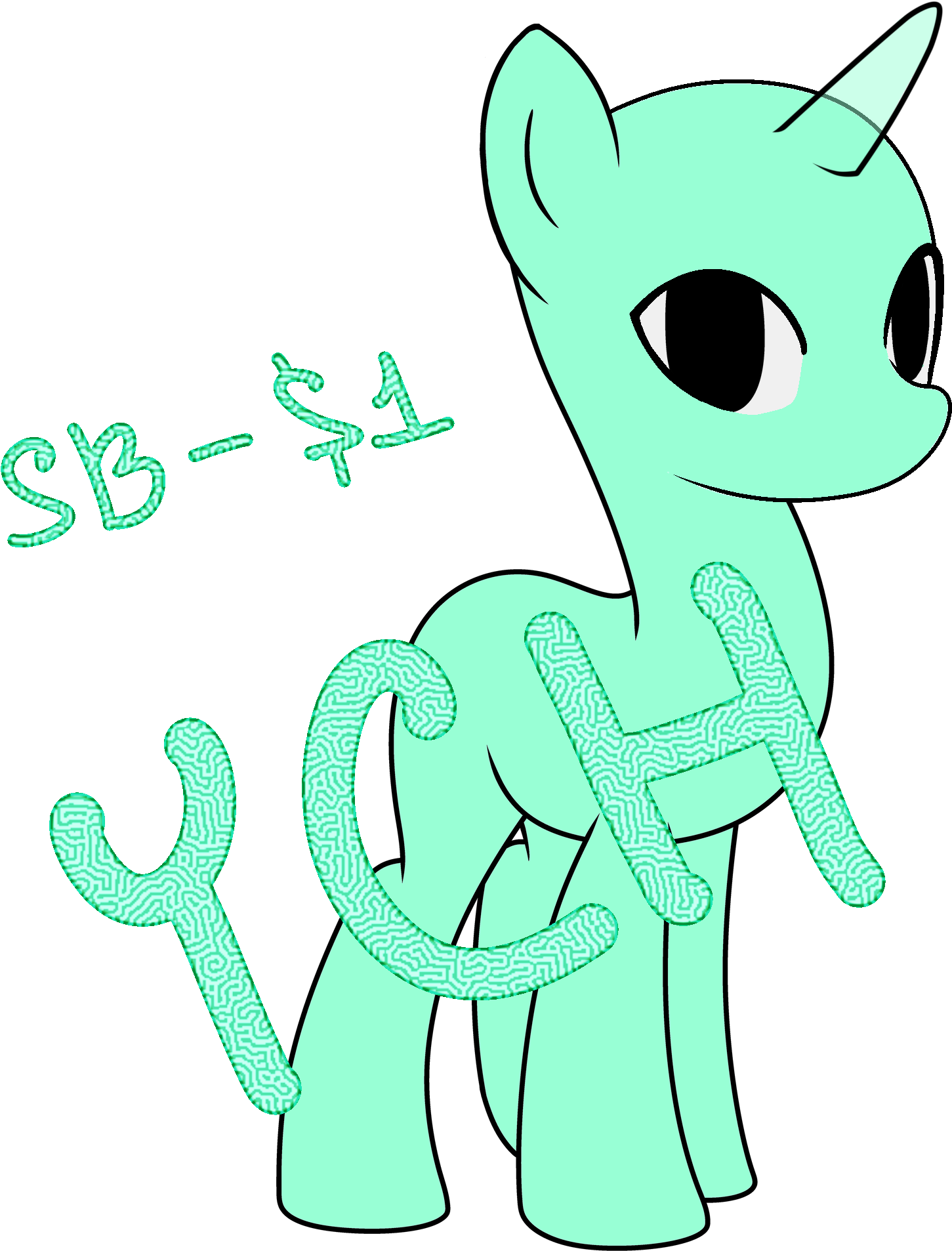 Aqua Pony Vector PNG Image