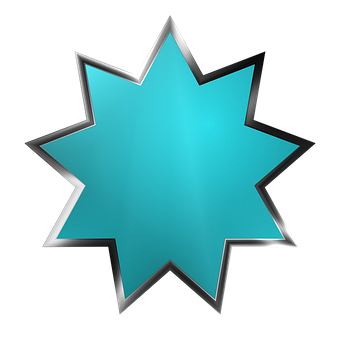 Aqua Star Graphic PNG Image