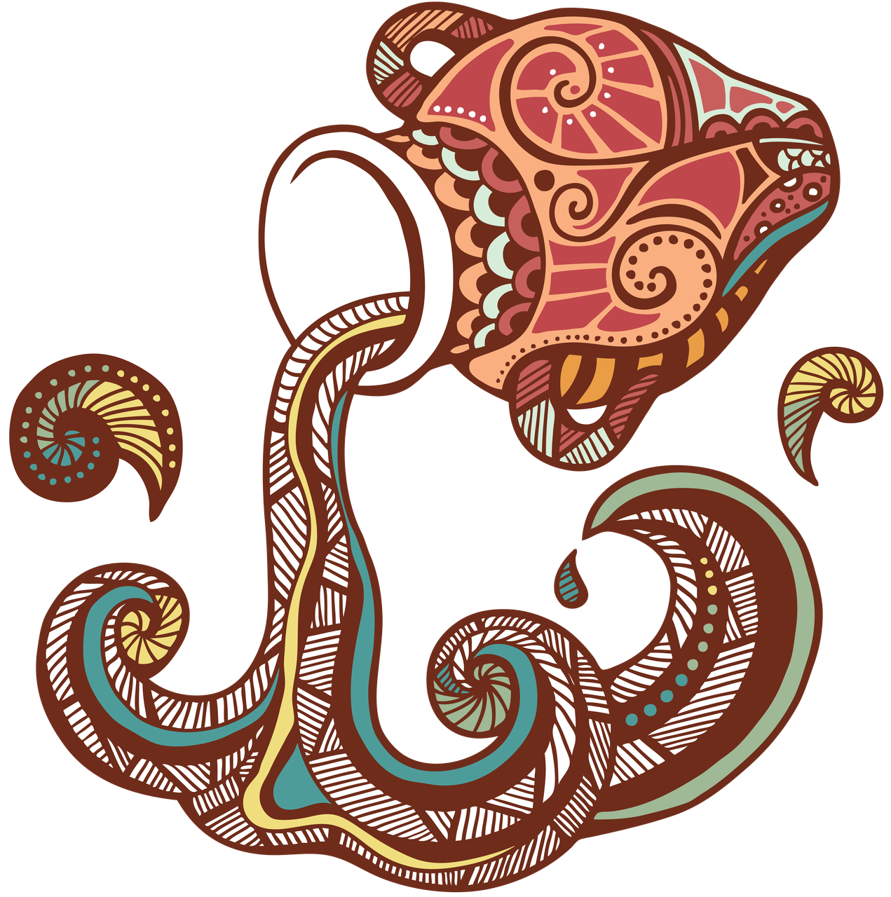 Aquarius Zodiac Artwork PNG Image