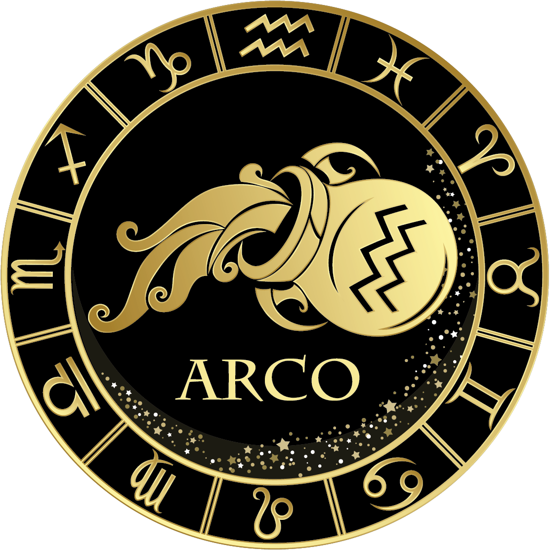 Aquarius Zodiac Symbol Design PNG Image