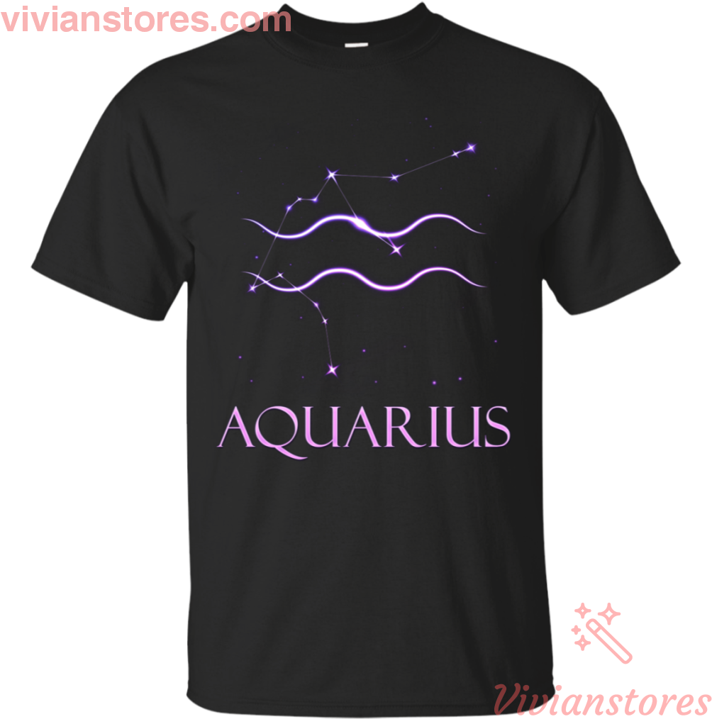 Aquarius Zodiac T Shirt Design PNG Image