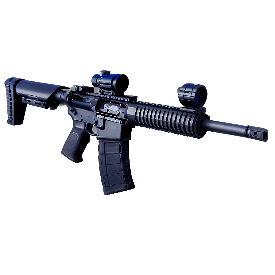 Ar 15 With Scope Png Qna39 PNG Image